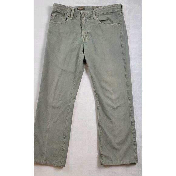 AG Adriano Goldschmeid Jeans Mens 34 Olive The Protege Straight Leg 34x29 pants - Picture 1 of 15